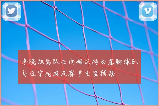 李晓旭离队去向确认转会落脚球队与辽宁轮换及赛季出场预期